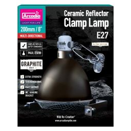 ARCADIA REFLECTOR WITH CLAMP AND CERAMIC E27 SOCKET, 20 CM, GRAPHITE 04