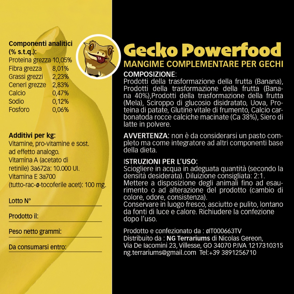 Vitamins minerals for reptiles banana